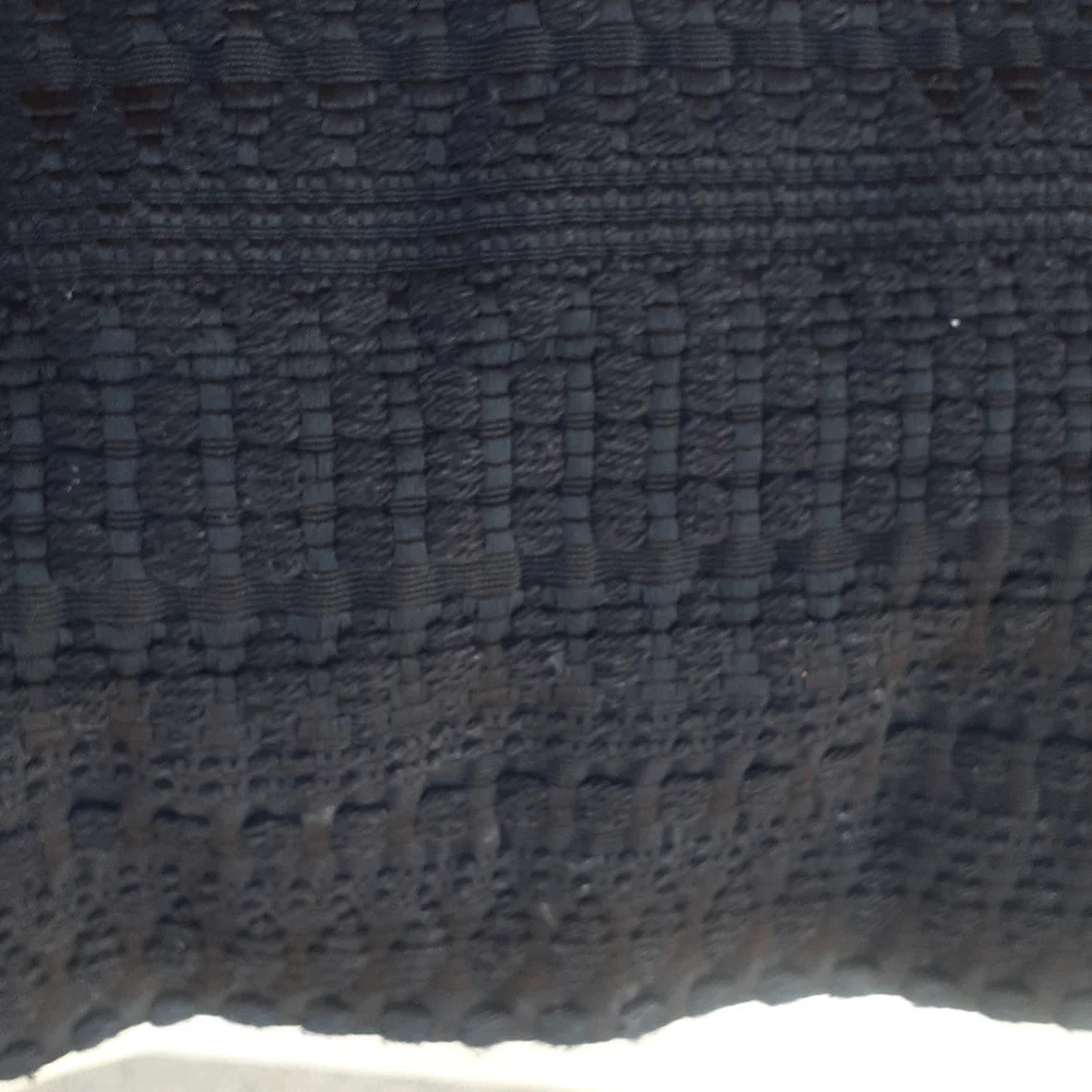 H&M Basic black textured pencil skirt, size 10 mini skirt - Picture 2 of 7